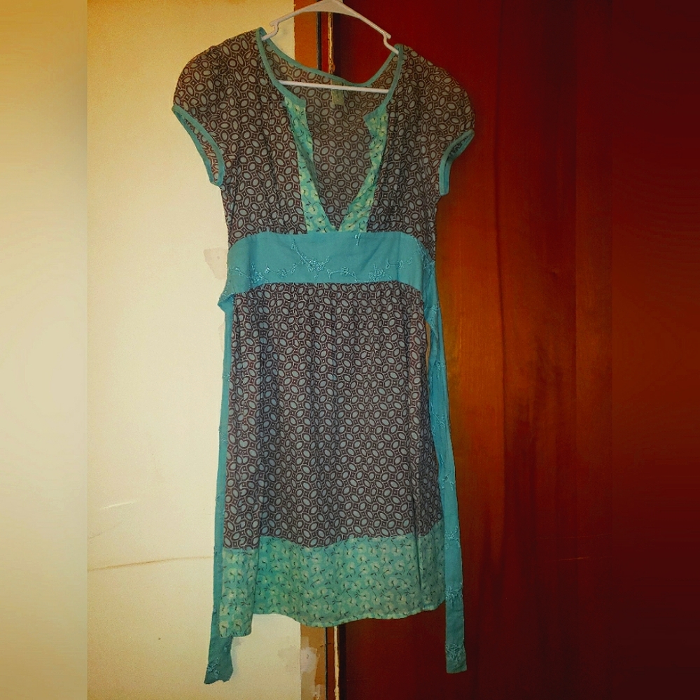 Aqua Johnny M V Neck Tunic Dress, Women's Size 7